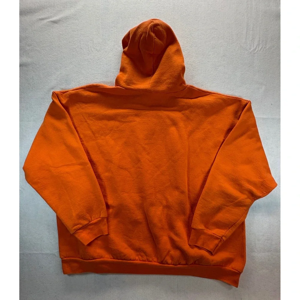 Vintage Cincinnati Bengals NFL Hooded Sweatshirt Orange Pullover Mens XXL Fit